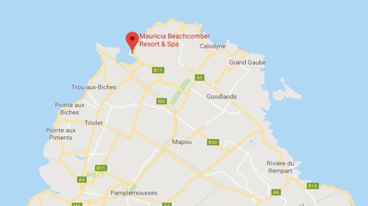 Mauricia Beachcomber Resort & Spa map